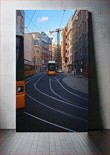 Πίνακας, City Street with Trams City Street με τραμ