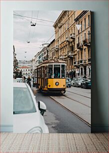 Πίνακας, City Tram in Street Τραμ της πόλης στην οδό