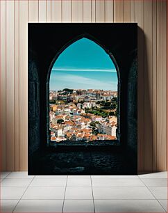 Πίνακας, City View through an Archway Θέα στην πόλη μέσα από μια αψίδα
