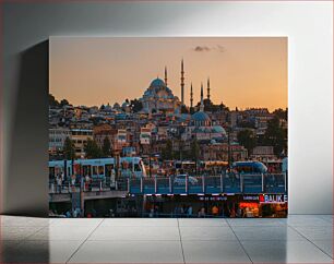 Πίνακας, Cityscape of Istanbul at Dusk Αστικό τοπίο της Κωνσταντινούπολης στο σούρουπο