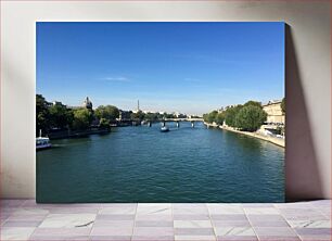 Πίνακας, Cityscape of Paris with River Seine Αστικό τοπίο του Παρισιού με τον ποταμό Σηκουάνα