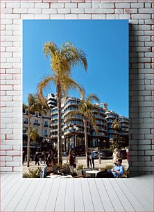 Πίνακας, Cityscape with Palm Trees Αστικό τοπίο με φοίνικες