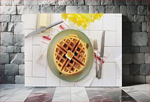 Πίνακας, Classic Breakfast Waffles Κλασικές Βάφλες Πρωινού