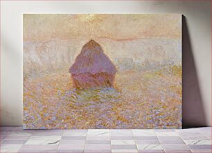 Πίνακας, Claude Monet's Grainstack, Sun in the Mist (1891)