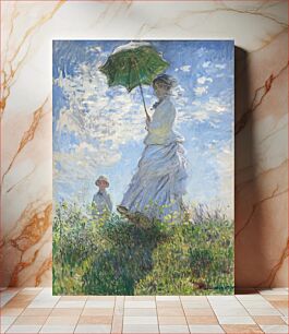 Πίνακας, Claude Monet's Madame Monet and Her Son (1875), woman with a Parasol. Famous painting, original from the National Gallery of Art