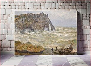 Πίνακας, Claude Monet's Stormy Sea in Étretat (1883)