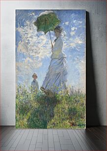 Πίνακας, Claude Monet's Woman with a Parasol - Madame Monet and Her Son (1875)