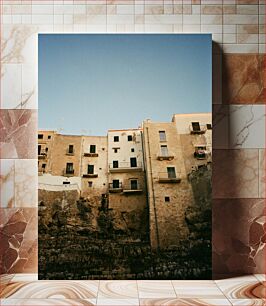 Πίνακας, Cliffside Buildings at Sunset Cliffside Buildings at Sunset