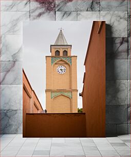 Πίνακας, Clock Tower Between Buildings Πύργος Ρολογιού Ανάμεσα σε Κτίρια