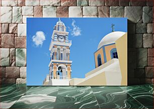 Πίνακας, Clock Tower Under Blue Sky Πύργος του Ρολογιού κάτω από το μπλε ουρανό
