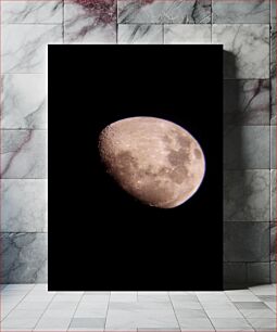 Πίνακας, Close-up Moon View Κοντινό πλάνο Θέα σελήνης