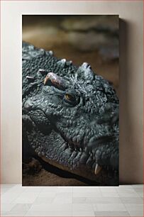 Πίνακας, Close-Up of a Crocodile Κοντινό πλάνο ενός κροκόδειλου