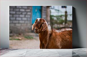 Πίνακας, Close-up of a Goat Κοντινό πλάνο μιας κατσίκας