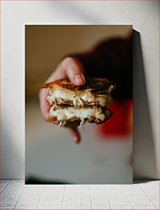 Πίνακας, Close-up of a Grilled Cheese Sandwich Κοντινό πλάνο ενός σάντουιτς με τυρί στη σχάρα