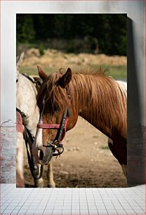 Πίνακας, Close-up of a Horse in Nature Κοντινό πλάνο ενός αλόγου στη φύση