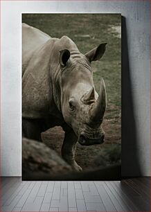 Πίνακας, Close-up of a Rhino Κοντινό πλάνο ενός ρινόκερου