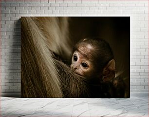 Πίνακας, Close-up of Baby Monkey Κοντινό πλάνο του μωρού μαϊμού