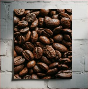Πίνακας, Close-Up of Coffee Beans Κοντινό πλάνο κόκκων καφέ