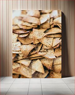 Πίνακας, Close-up of Crunchy Chips Κοντινό πλάνο με τραγανά πατατάκια