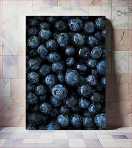 Πίνακας, Close-up of Fresh Blueberries Κοντινό πλάνο με φρέσκα βατόμουρα
