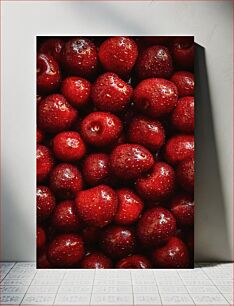 Πίνακας, Close-up of Fresh Cherries Κοντινό πλάνο των φρέσκων κερασιών