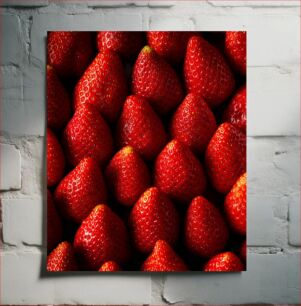 Πίνακας, Close-Up of Fresh Strawberries Κοντινό πλάνο φρέσκες φράουλες