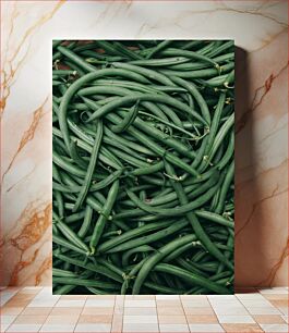 Πίνακας, Close-up of Green Beans Κοντινό πλάνο φασολιών