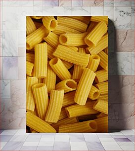 Πίνακας, Close-up of Rigatoni Pasta Κοντινό πλάνο ζυμαρικών Rigatoni