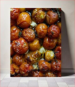 Πίνακας, Close-up of Roasted Cherry Tomatoes Κοντινό πλάνο ψητών ντοματίνων