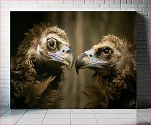 Πίνακας, Close-Up of Two Vultures Κοντινό πλάνο δύο γύπων