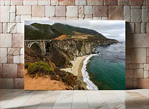 Πίνακας, Coastal Cliffside with Bridge Παράκτιος βράχος με γέφυρα