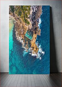 Πίνακας, Coastal Rock Pool from Above Παράκτια πισίνα βράχου από ψηλά