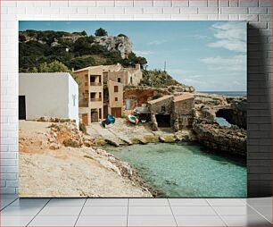 Πίνακας, Coastal Village by the Sea Παράκτιο χωριό δίπλα στη θάλασσα