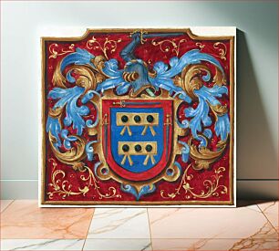 Πίνακας, Coat of arms illustration from a grant of nobility from King Philip II of Spain to Alonso de Mesa and Hernando de Mesa. Digitized from a 19 page manuscript signed by the king