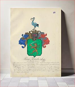 Πίνακας, Coat of arms of the porubská family, Adolf Medzihradsky