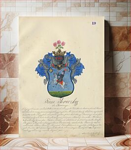 Πίνακας, Coat of arms of the revicka family, Adolf Medzihradsky