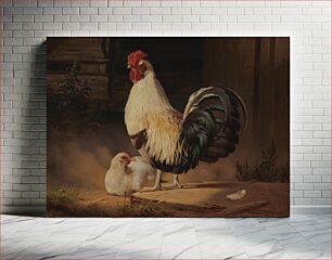 Πίνακας, Cock and hen, 1867, by Ferdinand von Wright