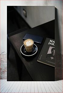 Πίνακας, Coffee and Book on Table Καφές και βιβλίο στο τραπέζι