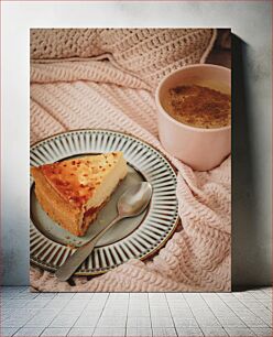 Πίνακας, Coffee and Cake on Cozy Blanket Καφές και κέικ σε ζεστή κουβέρτα