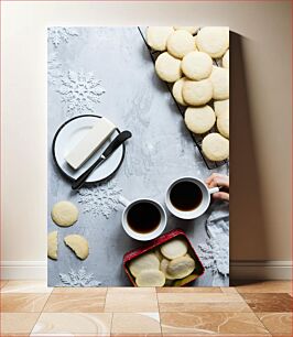 Πίνακας, Coffee and Cookies on a Winter Day Καφές και μπισκότα μια χειμωνιάτικη μέρα
