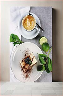 Πίνακας, Coffee and Dessert with Limes Καφές και επιδόρπιο με λάιμ
