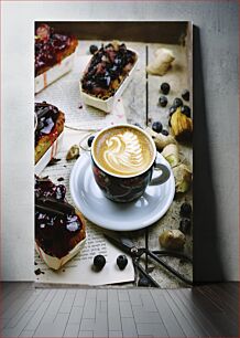 Πίνακας, Coffee and Pastries with Berries Καφές και γλυκά με μούρα