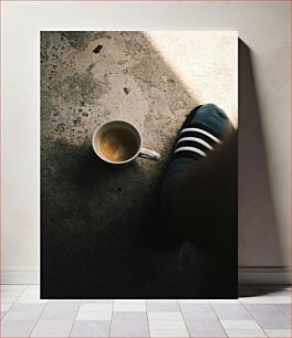Πίνακας, Coffee and Striped Socks Καφέ και ριγέ κάλτσες
