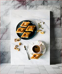 Πίνακας, Coffee and Sweet Pastries Καφές και Γλυκά Αρτοσκευάσματα