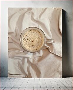 Πίνακας, Coffee on White Fabric Καφές σε λευκό ύφασμα