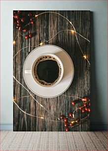 Πίνακας, Coffee with Berries and Lights Καφές με μούρα και φώτα