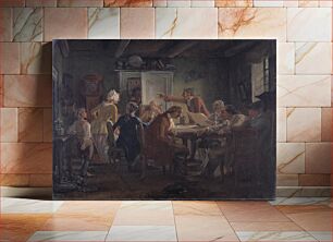 Πίνακας, Collegium Politicum.From Ludvig Holberg's The Political Pitcher, Act 1, Scene 2. by Wilhelm Marstrand