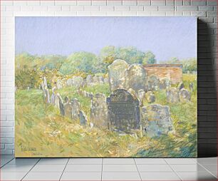 Πίνακας, Colonial Graveyard at Lexington by Frederick Childe Hassam