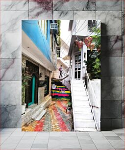 Πίνακας, Colorful Alleyway Πολύχρωμο σοκάκι