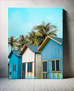 Πίνακας, Colorful Beach Huts Πολύχρωμες Παραθαλάσσιες Καλύβες